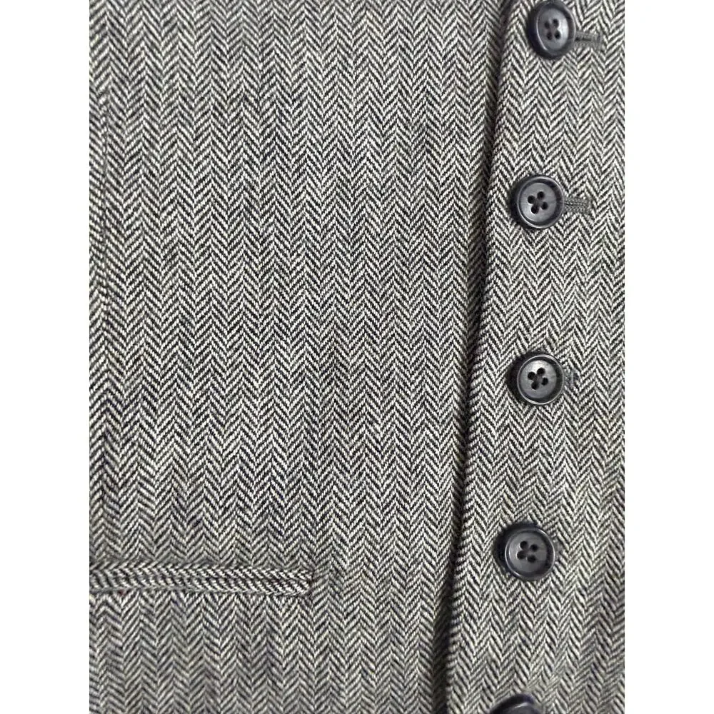 Wallin & Bros Men’s M Wool Blend Herringbone Vest Waistcoat